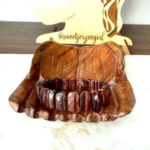 Red Tiger’s Eye Stone of Ambition Faceted Tile Bracelet  Style 17825